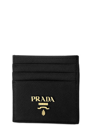 Black leather card holder Black PRADA (1MC025QWA)