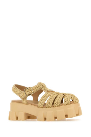 Raffia Monolith sandals PRADA (1X138NF0553L8W)