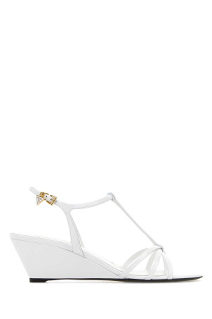 White leather sandals Black PRADA (1X383OF055069)