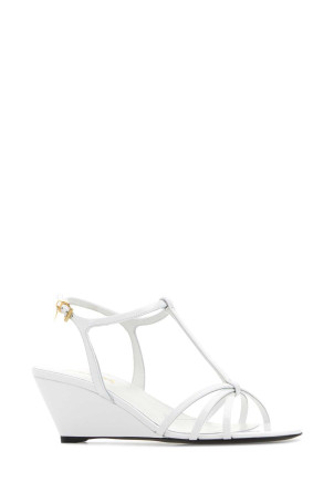 White leather sandals Black PRADA (1X383OF055069)