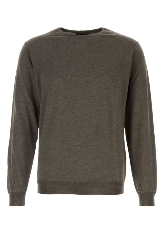 Brown silk blend sweater GIORGIO ARMANI (3HSM37SM63Z)