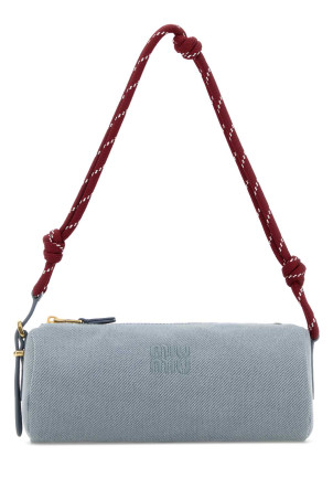 Light blue gabardine shoulder bag MIU MIU (5NE8532IA7)