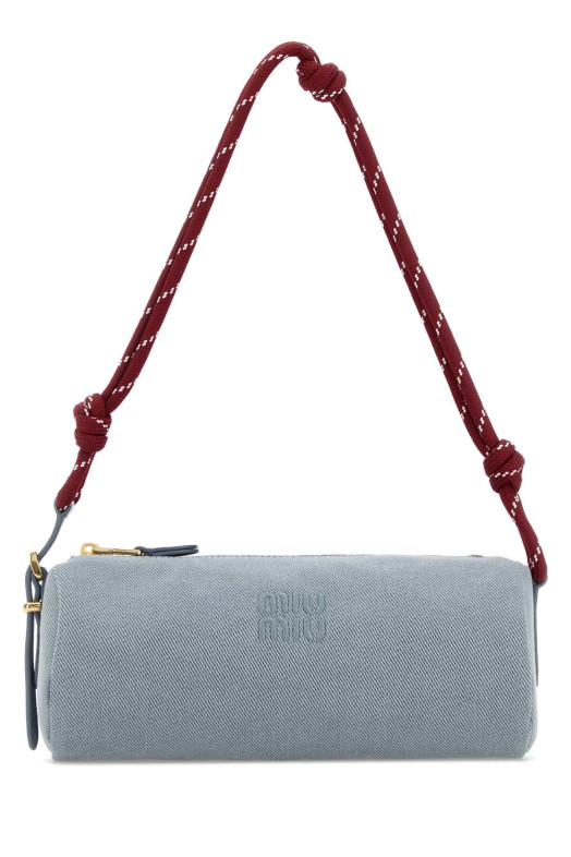 Light blue gabardine shoulder bag MIU MIU (5NE8532IA7)