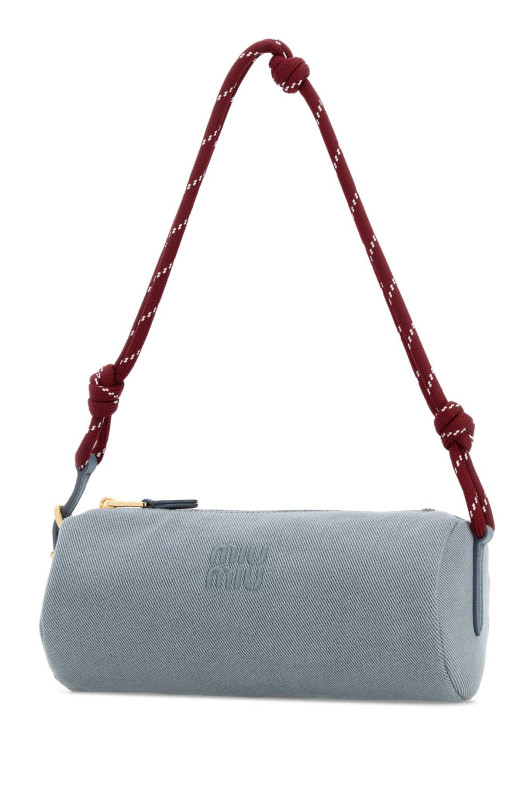 Light blue gabardine shoulder bag MIU MIU (5NE8532IA7)