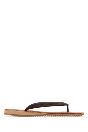 Brown rubber thong slippers MIU MIU (5Y638EF0053ZMW)