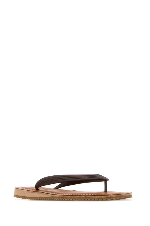 Brown rubber thong slippers MIU MIU (5Y638EF0053ZMW)
