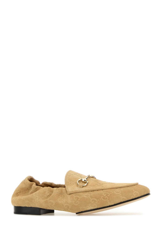 Beige suede loafers GUCCI (854414AADWE)