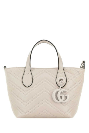 Невелика шкіряна сумочка GG Marmont від GUCCI кольору слонової кістки (855391AAFS1)