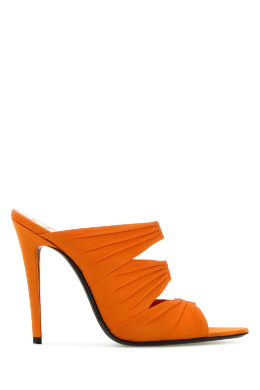 Оранжевые туфли-муле Emilie от SAINT LAURENT (859545AAF4G)
