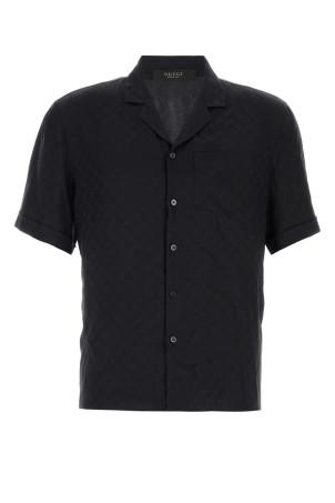 Black GG silk shirt GUCCI (864366ZATF9)