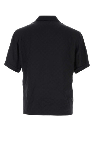 Black GG silk shirt GUCCI (864366ZATF9)