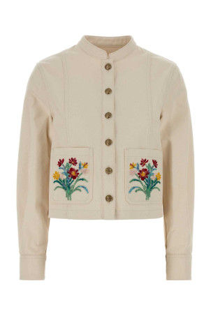 Cream denim jacket VALENTINO GARAVANI (9B3DC03W9Y5)