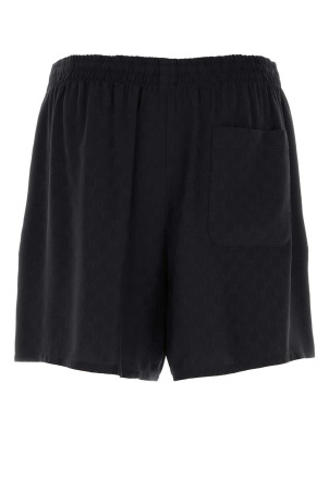 Black GG silk bermuda shorts GUCCI (A008Z7ZATF9)