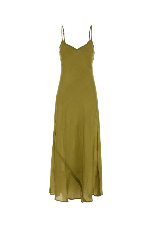 Pistachio silk Cecile dress THE ROSE IBIZA (CECILESLIPDRESS)