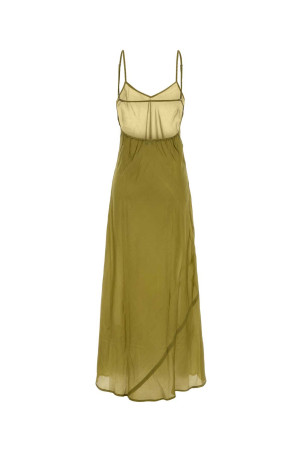 Pistachio silk Cecile dress THE ROSE IBIZA (CECILESLIPDRESS)