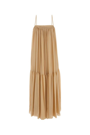 Skin pink silk long dress CHLOE (CH26SRO65101)