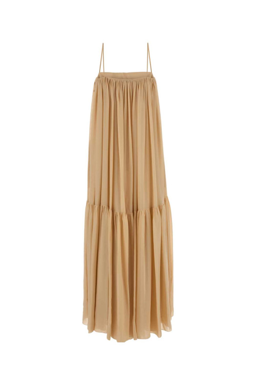 Skin pink silk long dress CHLOE (CH26SRO65101)