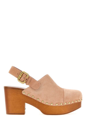 Antiqued pink suede Jeanette clogs CHLOE (CH26U10VRY)