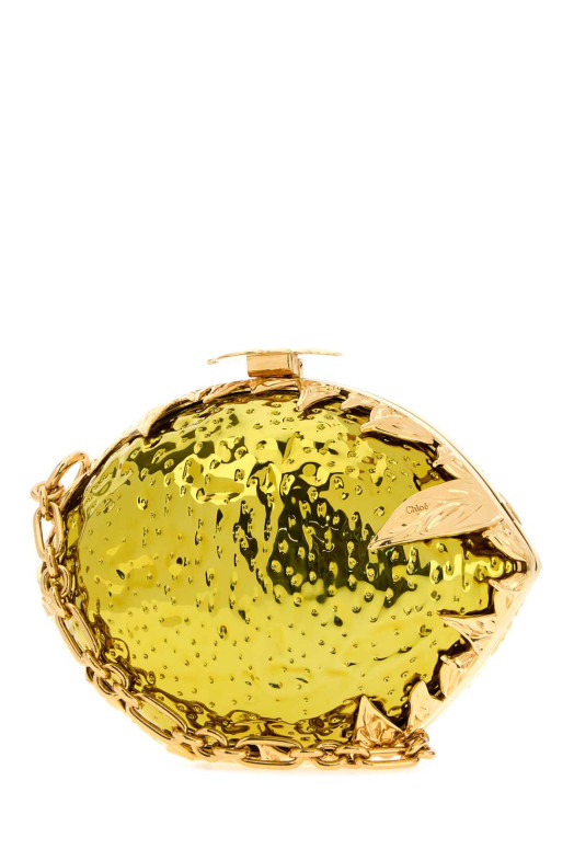 Two-tone metal ChloÃ© Tropicus Lemon clutch CHLOE (CH26US757P28)