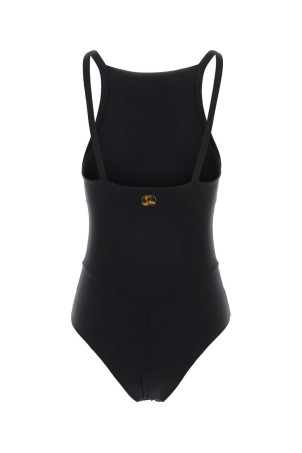 Black stretch nylon Millefleur swimsuit BLAZE (COST01)