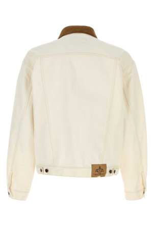 Ivory denim jacket PRADA (GEB320SOOO1954)