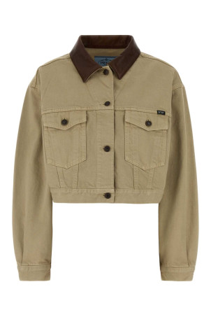 Sand denim jacket PRADA (GFB348SOOO1954)