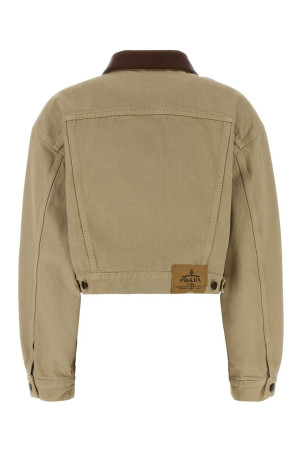 Sand denim jacket PRADA (GFB348SOOO1954)