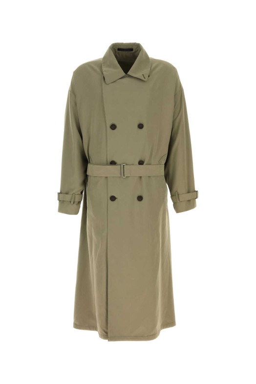 Sage green satin trench coat GIORGIO ARMANI (GM004524TE23790)