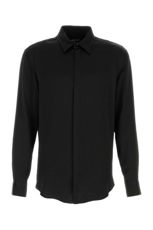 Black satin shirt GIORGIO ARMANI (GM004634TE23543)