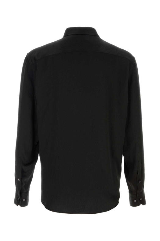 Черная атласная рубашка GIORGIO ARMANI (GM004634TE23543)