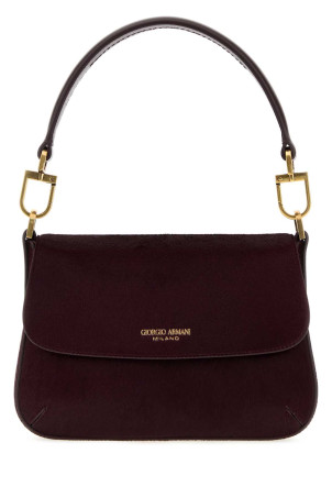 Burgundy calf hair shoulder bag GIORGIO ARMANI (GW000512AF29730)