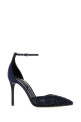 Navy blue satin and mesh pumps GIORGIO ARMANI (GW003736AF28725)