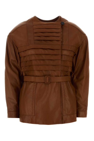 Caramel leather jacket GIORGIO ARMANI (GW003939AF28765)