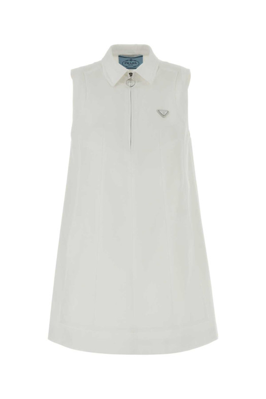 White twill polo dress Black PRADA (P3T14SOOO10YP)