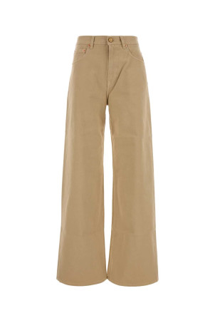 Beige cotton wide-leg Narida pant BLAZE (PTJDN01DN)