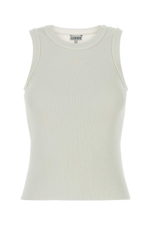 White viscose blend tank top White LOEWE (S359Y55K51)