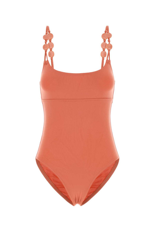 Peach stretch nylon Lynda swimsuit ERES (012623)