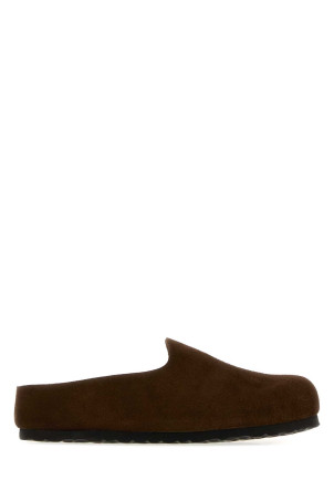Brown suede Amsterdam slippers BIRKENSTOCK (1032552)