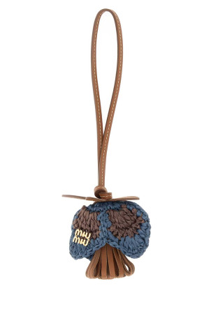 Multicolor leather and raffia charm MIU MIU (5TL4982IG8)