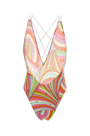 Printed stretch nylon swimsuit EMILIO PUCCI (6HMC016H875)