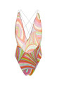 Купальник из эластичного нейлона с принтом EMILIO PUCCI (6HMC016H875)