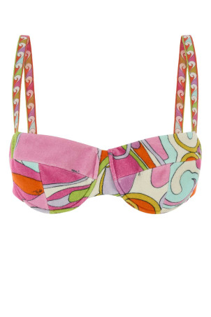 Printed terry fabric crop-top EMILIO PUCCI (6HRM456H839)