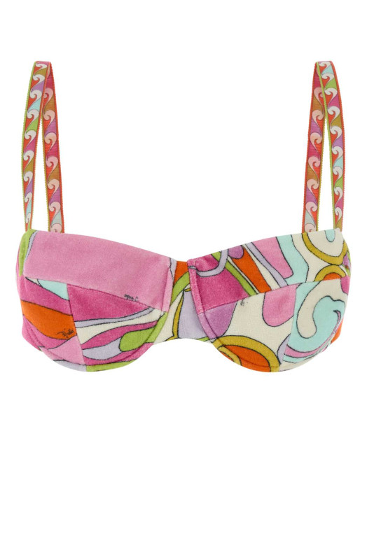 Printed terry fabric crop-top EMILIO PUCCI (6HRM456H839)