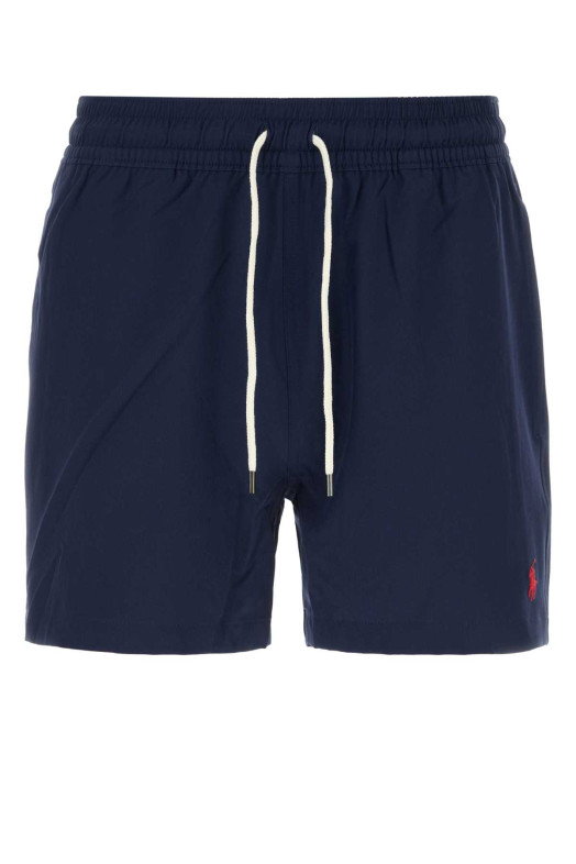 Плавки из эластичного полиэстера темно-синего цвета POLO RALPH LAUREN (710B16721)