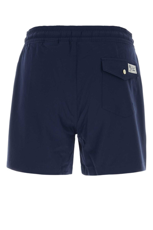 Плавки из эластичного полиэстера темно-синего цвета POLO RALPH LAUREN (710B16721)