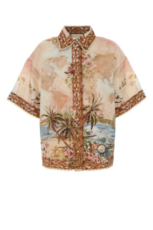 Printed linen Mahon shirt ZIMMERMANN (7632TSS263)