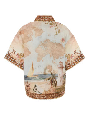 Printed linen Mahon shirt ZIMMERMANN (7632TSS263)