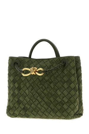 Bottle green suede small Andiamo handbag BOTTEGA VENETA (766014V5ZZ1)