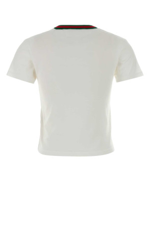 White cotton t-shirt GUCCI (819551XJHJA)