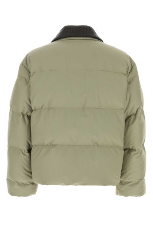 Sage green twill down jacket BOTTEGA VENETA (A003WVV6YS0)